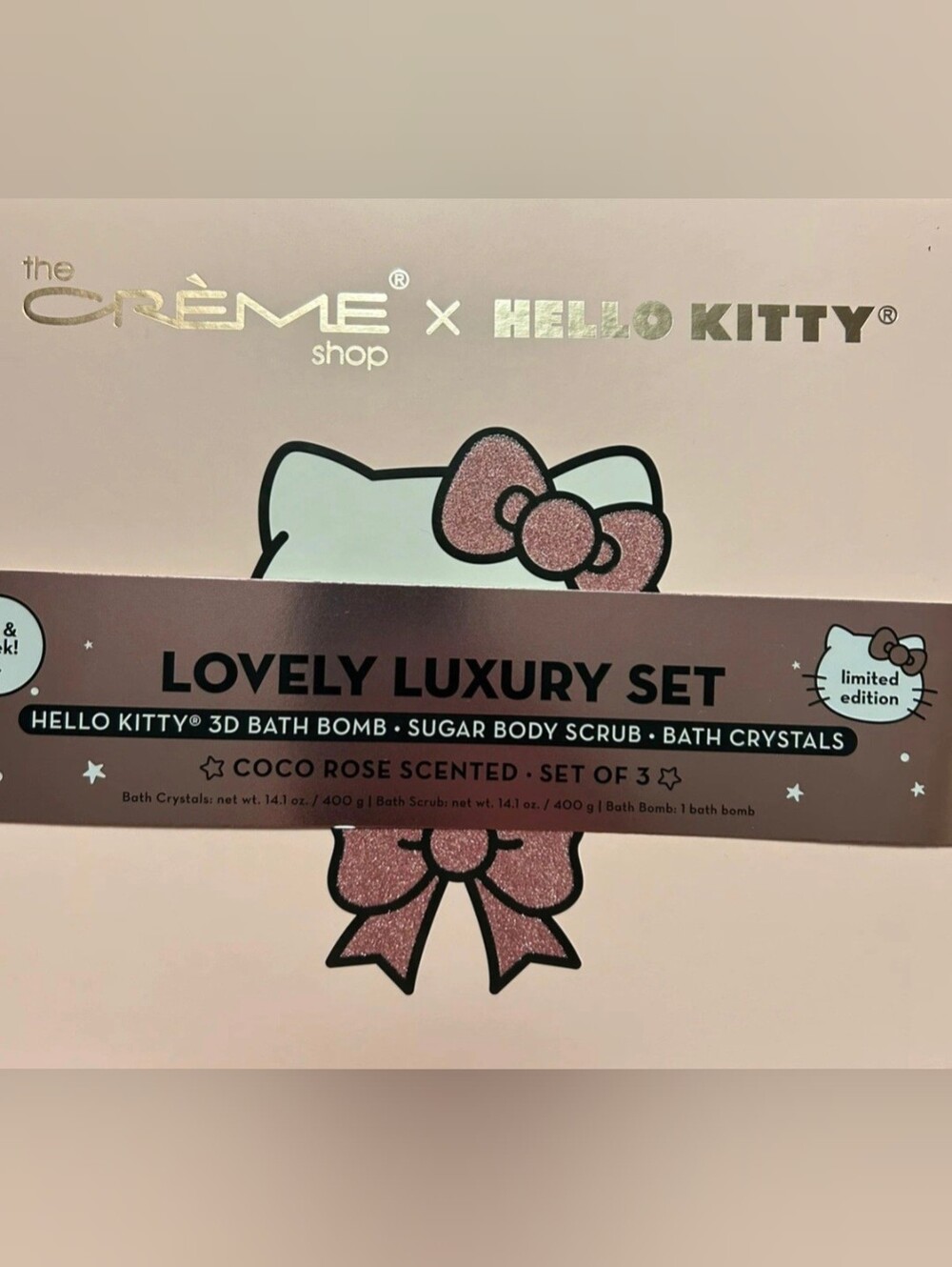 The Creme Shop Hello Kitty Coco Rose Bath Set